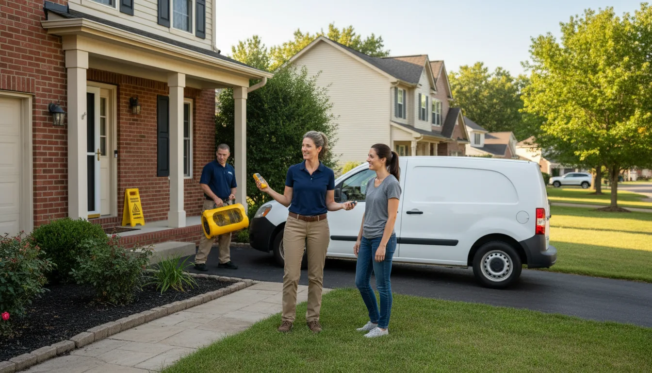 Residential water damage restoration in Coulters, PA